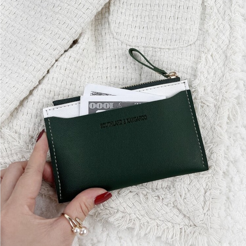 ⚠️Clearance💚New Cardholder Dark Two Tone Green Wallet - Picture 3 of 4